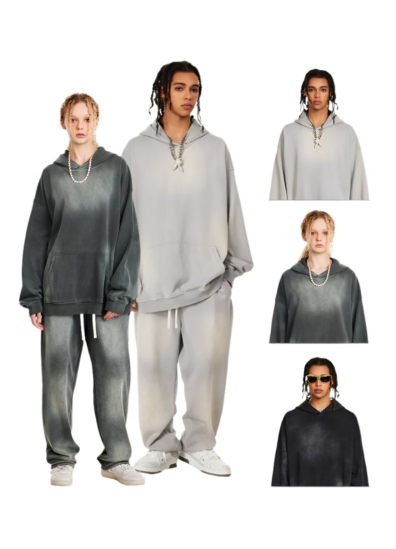 BE 360G Oversize Loose Disstressed Hoodie