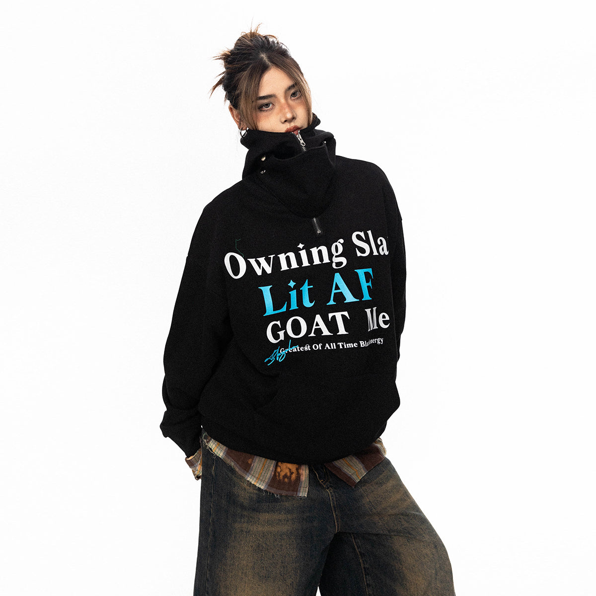 سترة BLACKBB American High Street Monogram بنصف سحاب