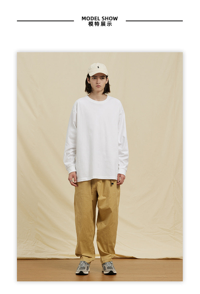 UNF Heavy 100% Cotton Loose Basic Understooth Long Sleeve Tee