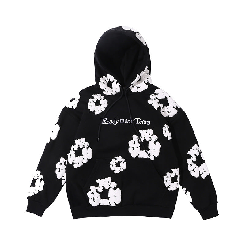 FORGIVNESS  Monogram Embroidery Casual Hoodie