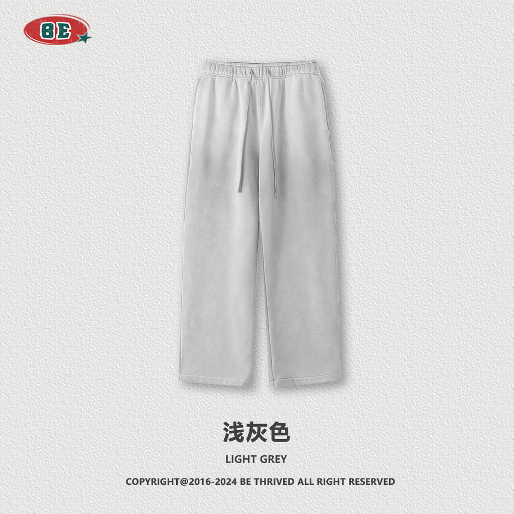 طقم بنطال بقلنسوة فضفاض من الصوف بصبغة الرش المتعثرة من BE Retro