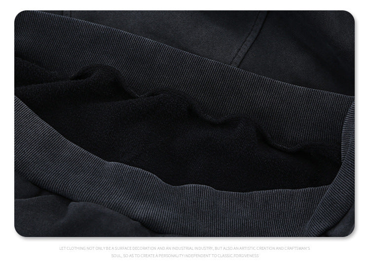 FORGIVNESS deconstructed stitched velvet hoodie