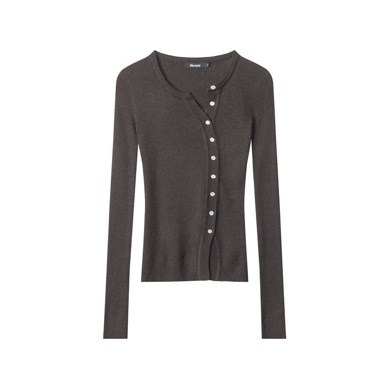 Nariele Long-sleeved Knitted Cardigan Women's Thin Knit Sweater