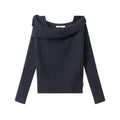 Nariele Drop Shoulder Sweater French Gentle Top Knit Sweater