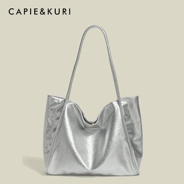 CAPIE&KURI Premium Soft PU Leather Tote Bag Women's Large Shoulder Bag