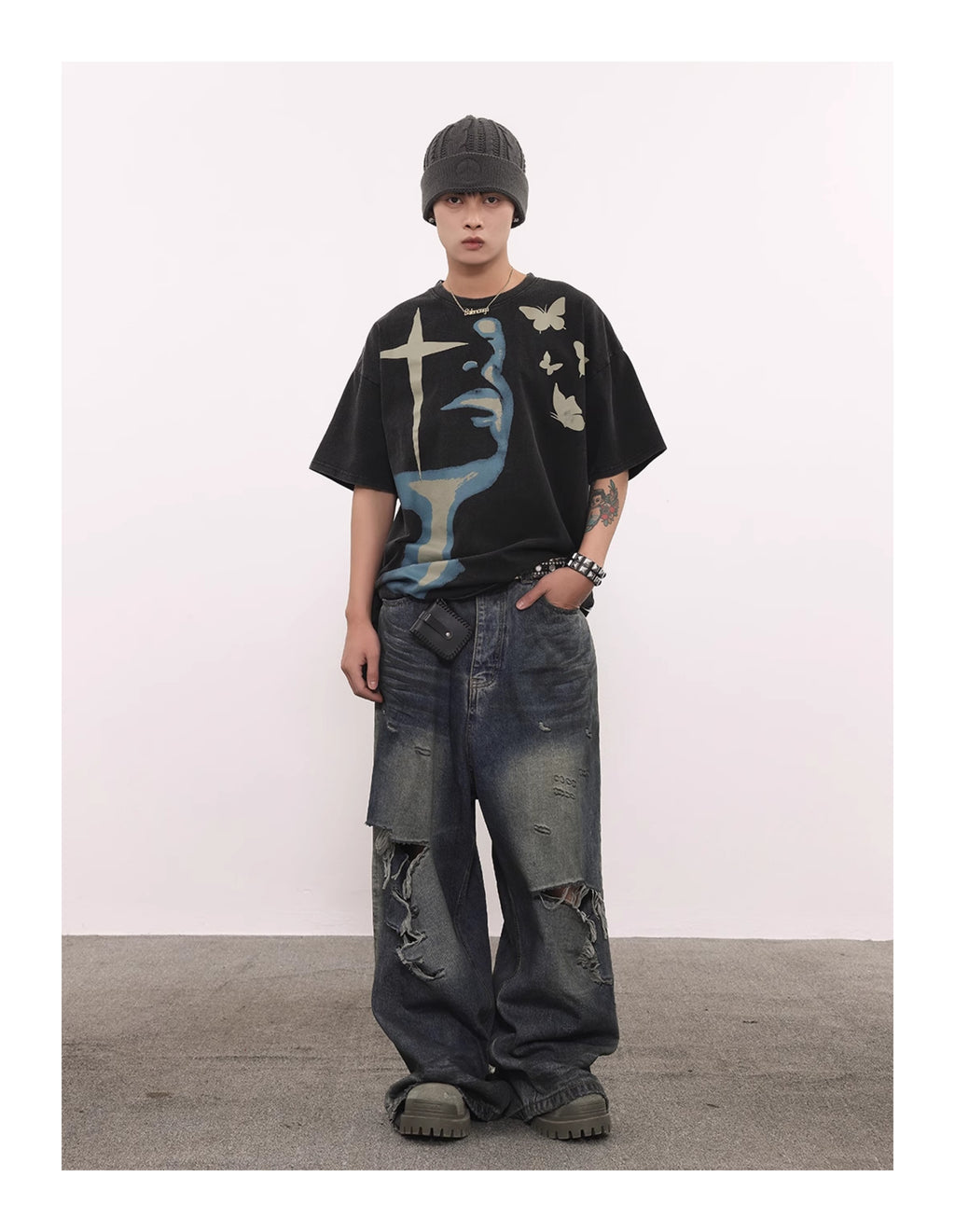 BTSG's American Vintage Short Sleeve Trendy Hip Hop Tee