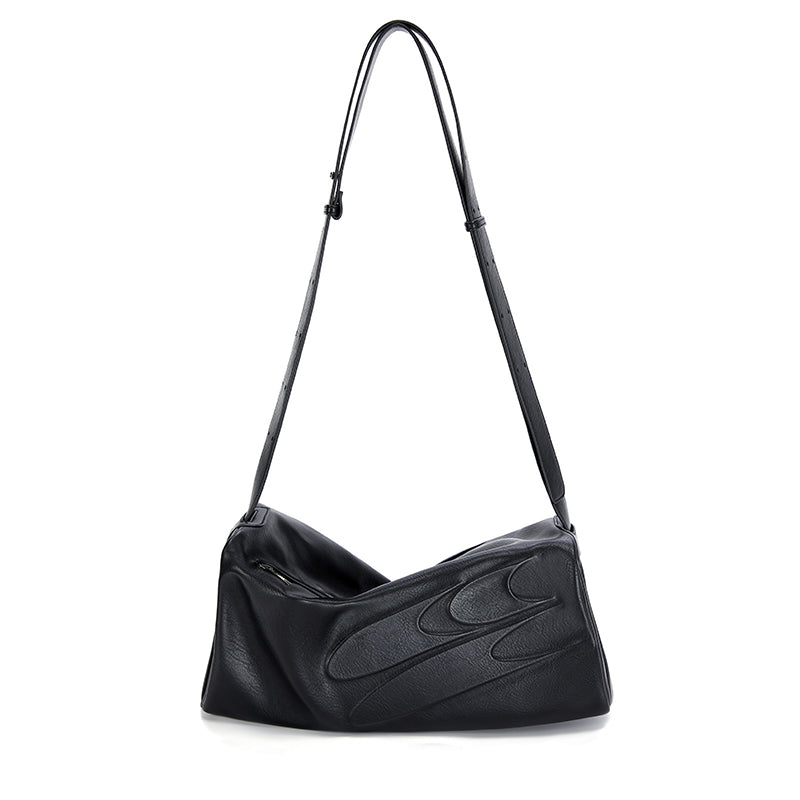 CryingCenter Black Leather Toast Bag