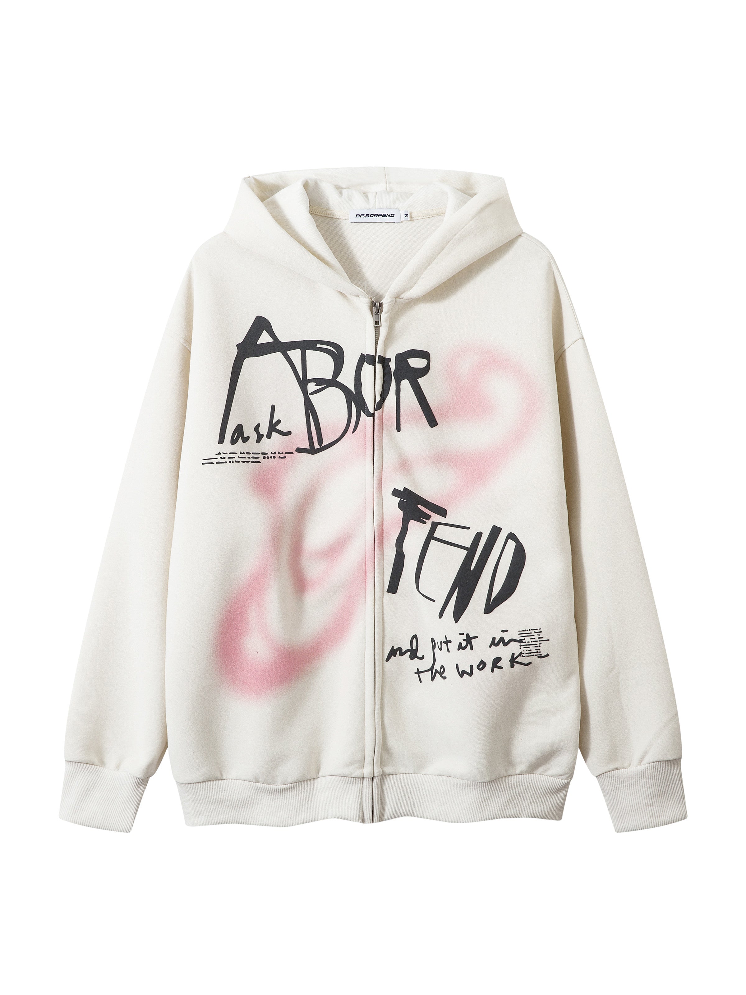 BF. BORFENDED VINTAGE GRAFFITI Zip Hoodie