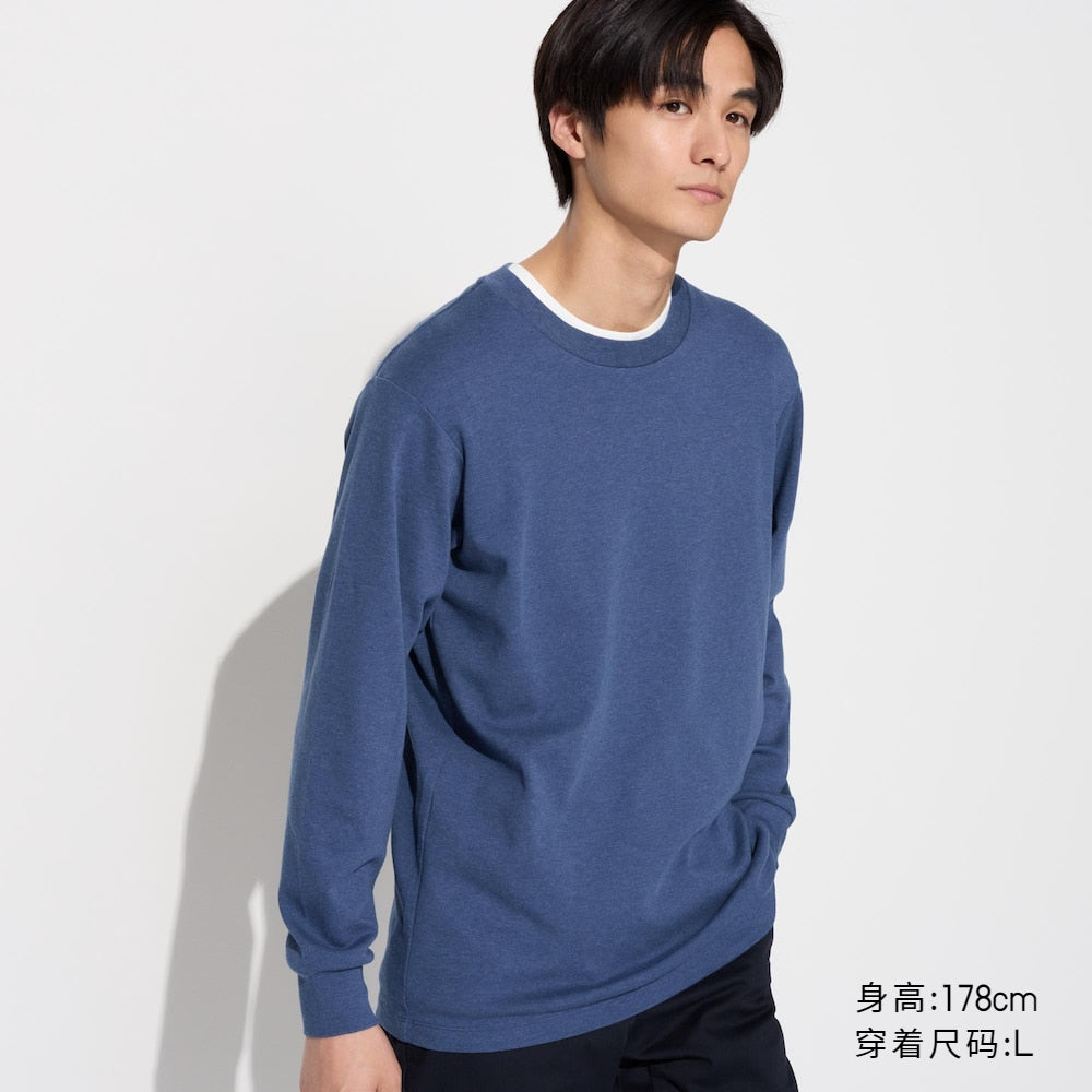 Uniqlo Couple Soft Crew Neck Long Sleeve Tee