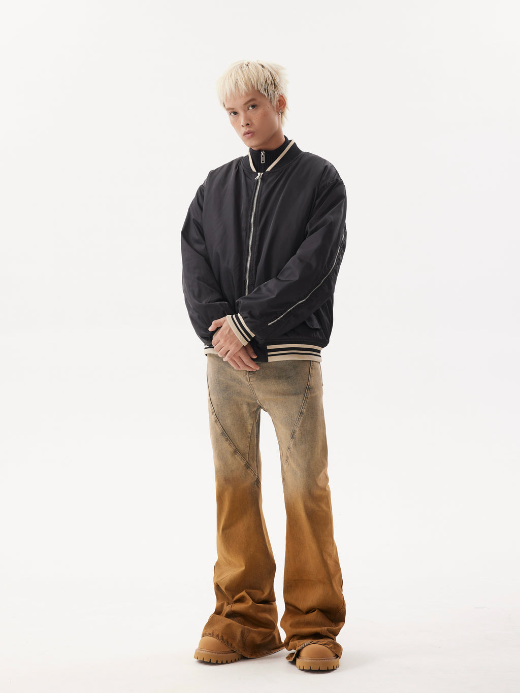 BTSG Lined Nylon Baseball Jacket