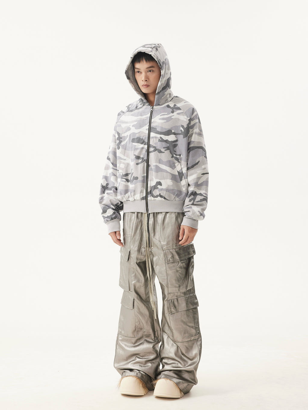 BTSG Wasteland Tactical Camouflage thick imitation rabbit Jacket