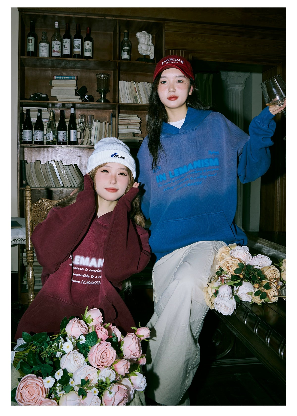 lemanism Distressed Wash Gradient Hoodie