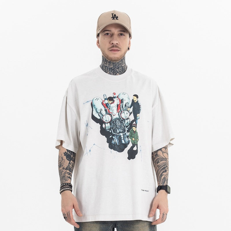 FORGIVNESS Akira Cyberpunk Cartoon Anime American Short Sleeve Tee