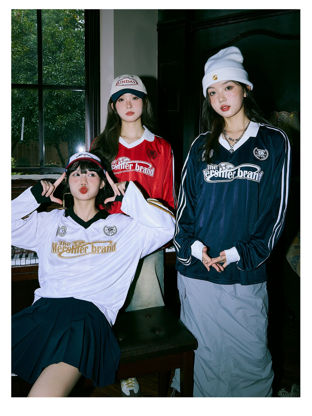 Mershier three-bar V-neck long sleeve Jersey