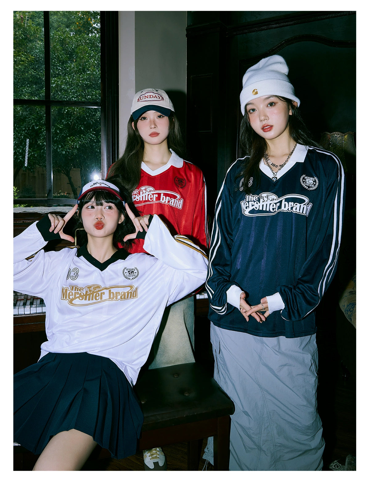Mershier three-bar V-neck long sleeve Jersey