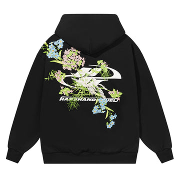 Harshandcruel Floral embroidery loose Hoodie