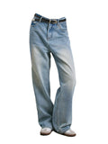 UNF Cotton Washed Whitened Casual Jeans