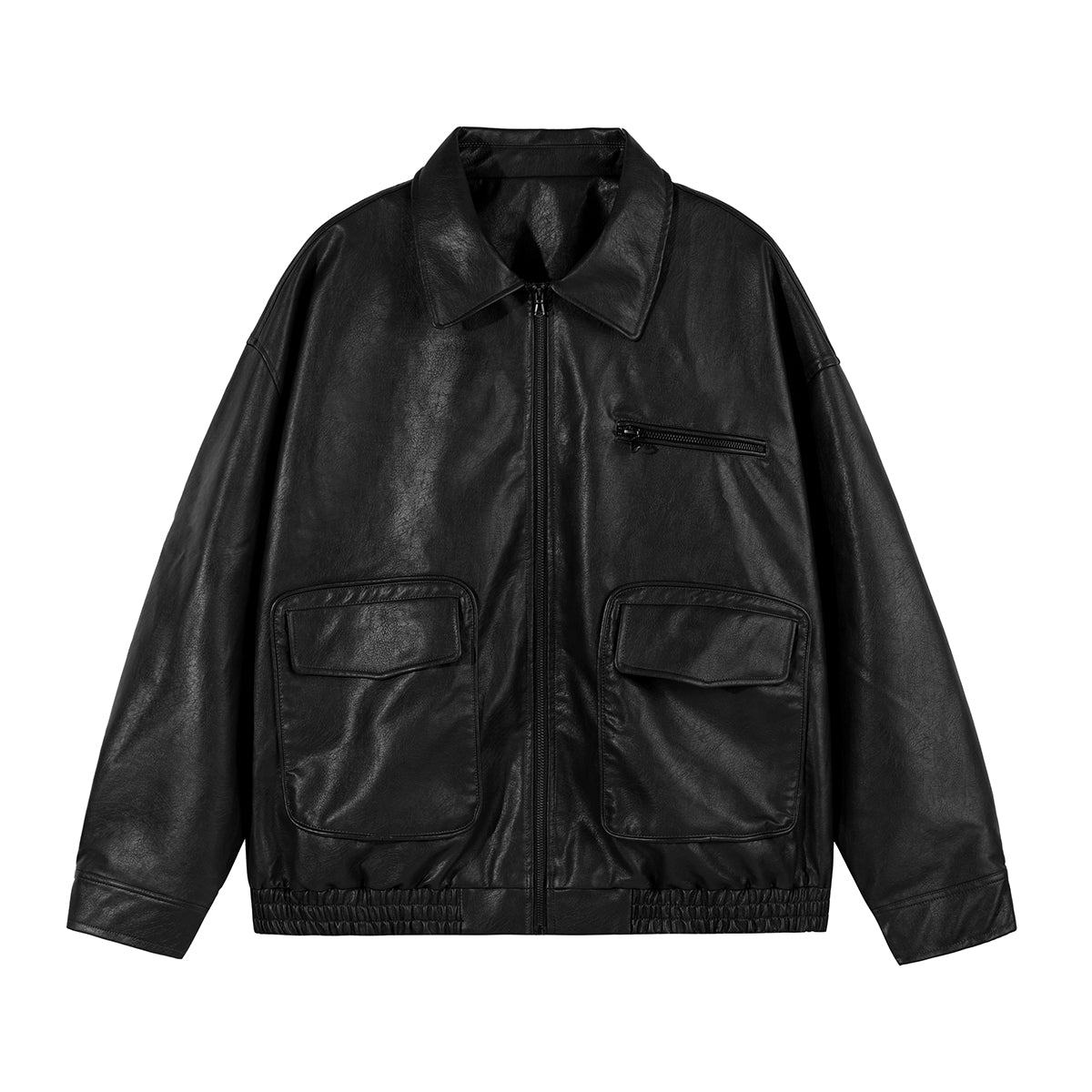 lemanism PU Biker Leather Jacket