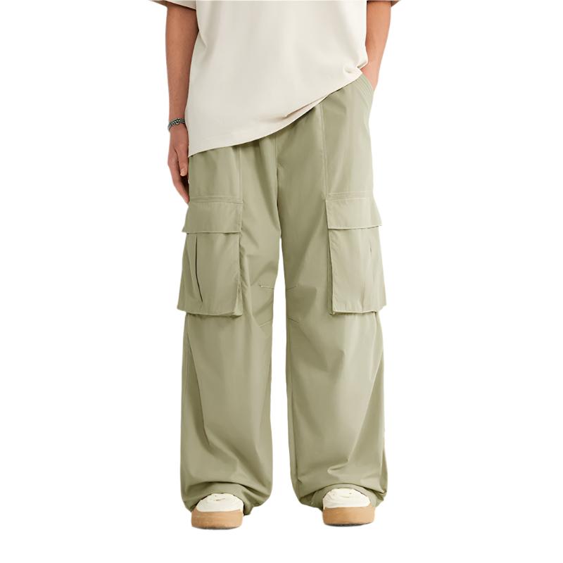 INF Topstitch Cargo Wide Leg Rainforest Pants