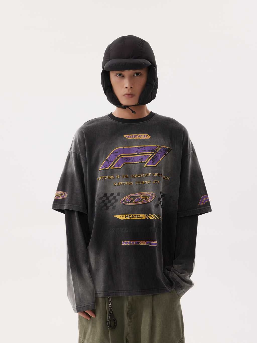 BTSG American Retro Wash Long Sleeve Top Tide Tee