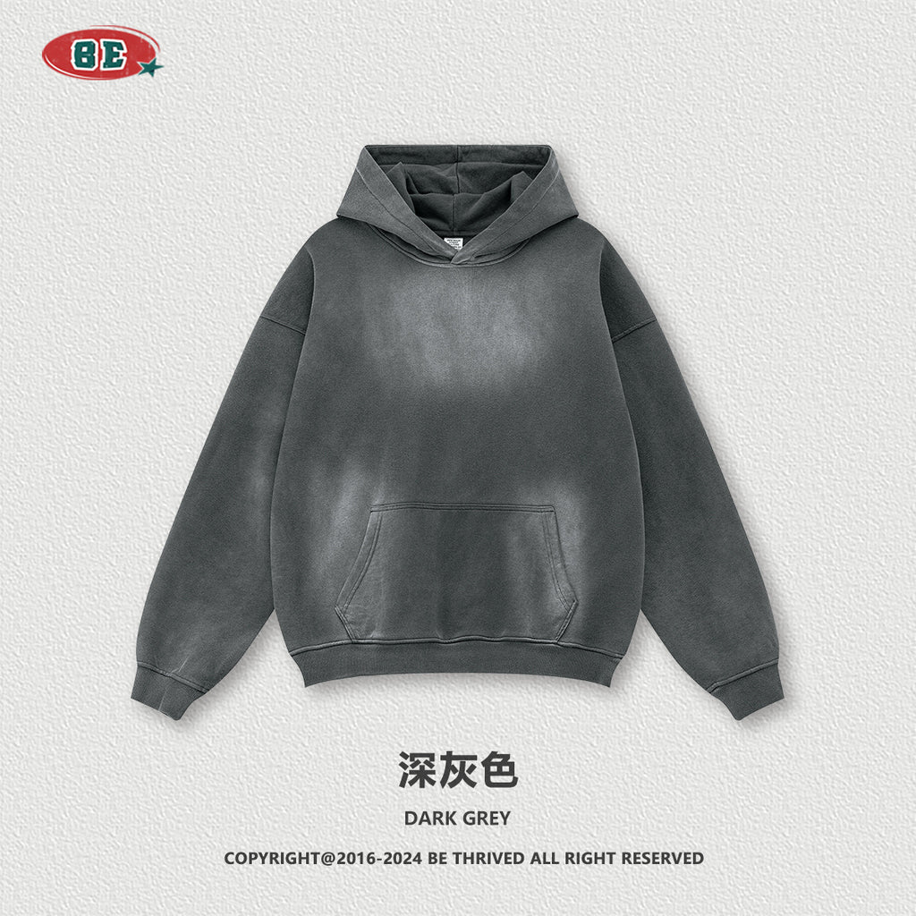 BE 360G Oversize Loose Disstressed Hoodie