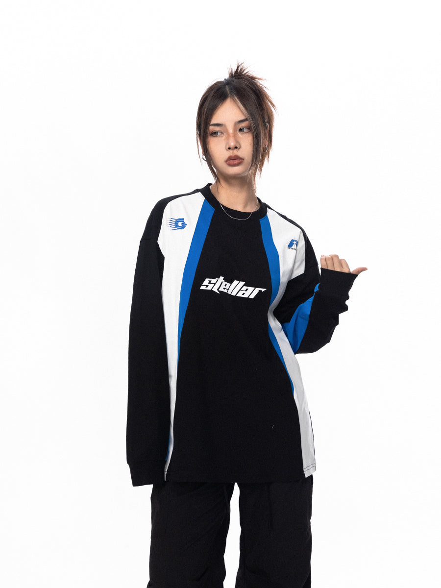 BLACKBB American Fashion Brand Stitched Sports Long-Sleeved Tee