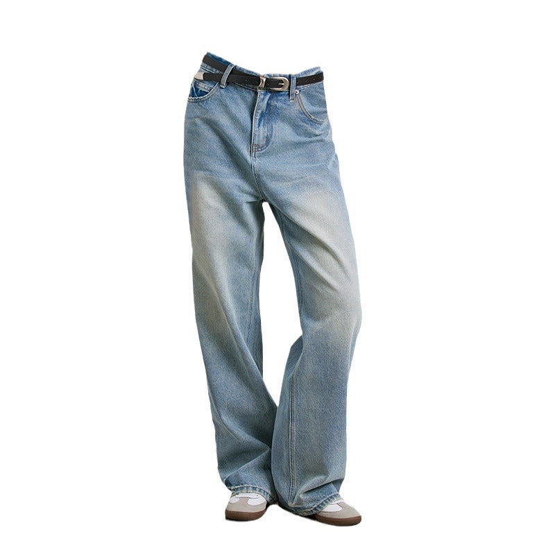 UNF Cotton Washed Whitened Casual Jeans