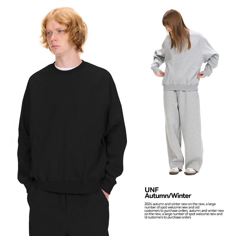 سترة UNF 500G من الصوف الثقيل بياقة دائرية