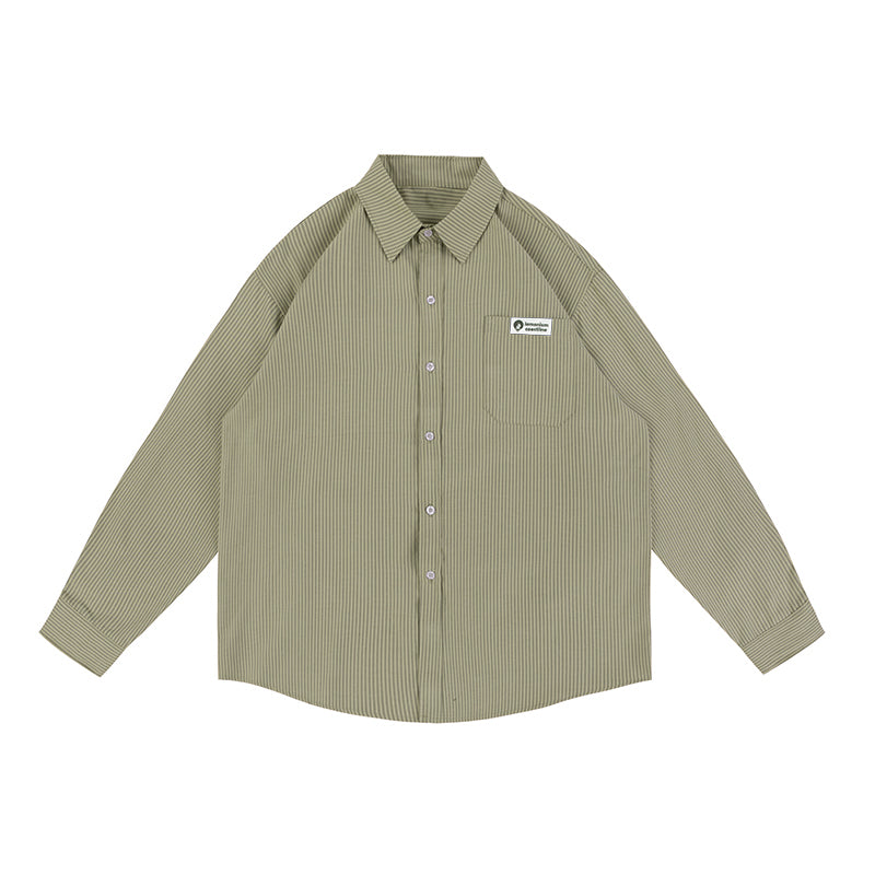 Lemanism Japanese Vertical Striped Shirt