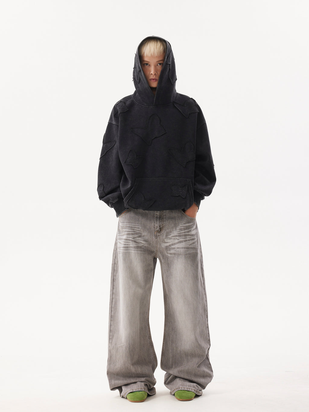 BTSG Wash Aged Premium Whisker Loose Straight Jeans