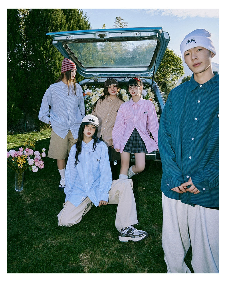 Lemanism Japanese Vertical Striped Shirt