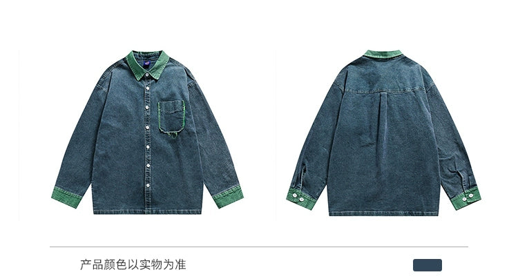 BLACKBB Vintage Washed Denim Shirt Coat