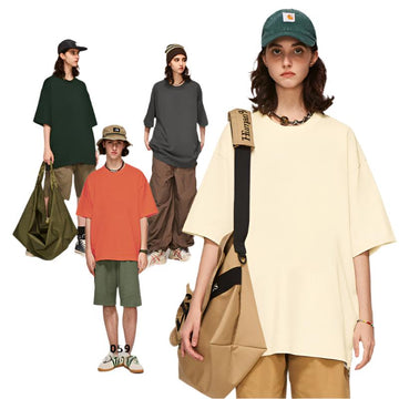 INF 305G Heavy Earth dropped shoulders Oversized Tee