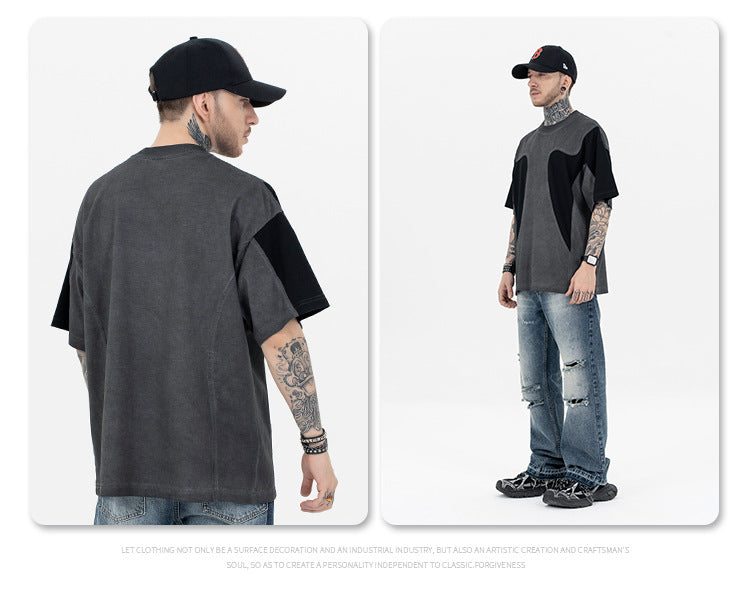 FORGIVNESS Simple Distressed Blocks Embroidery Tee