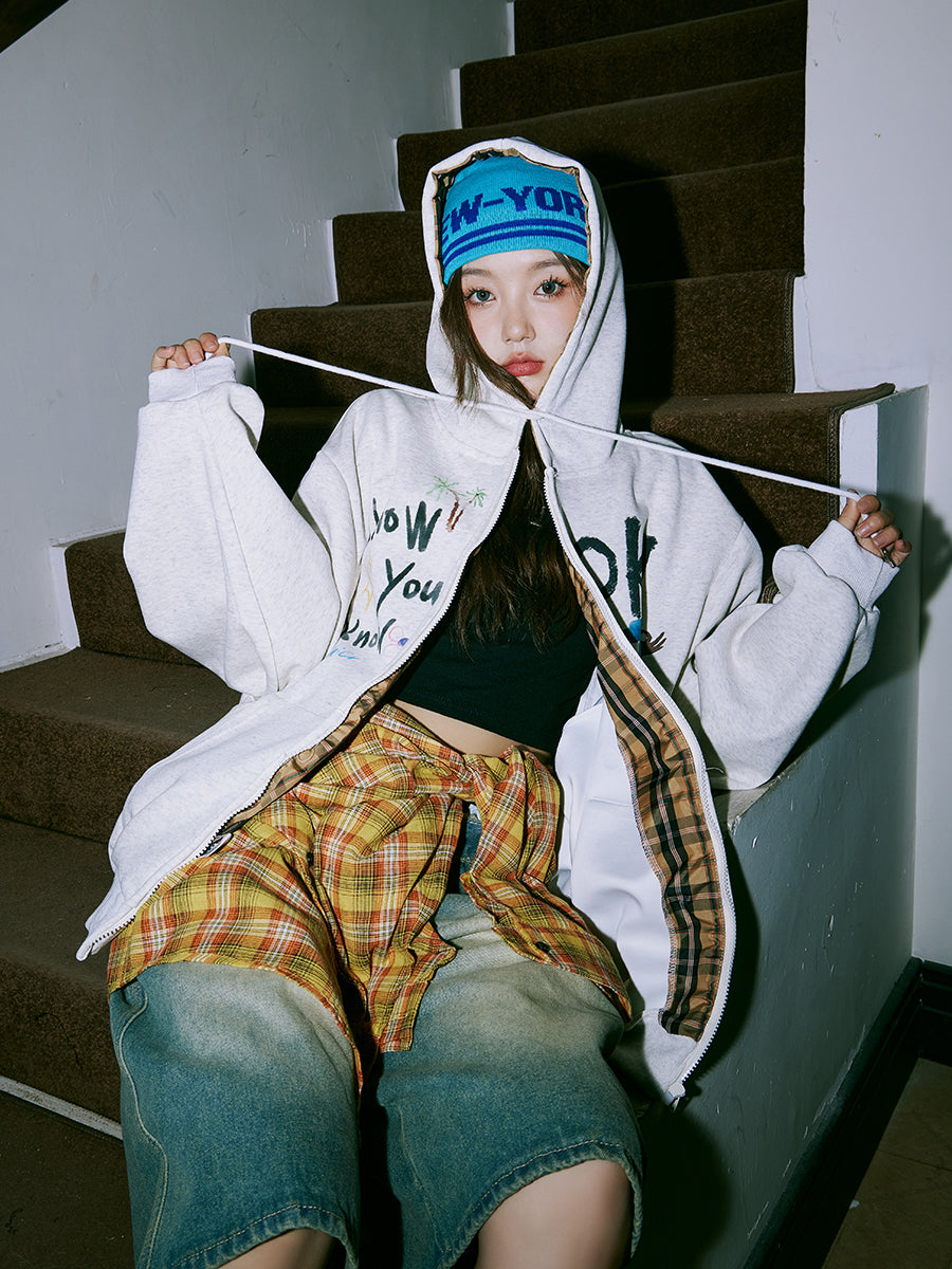Mershier skateboard Zipper Hoodie Jacket