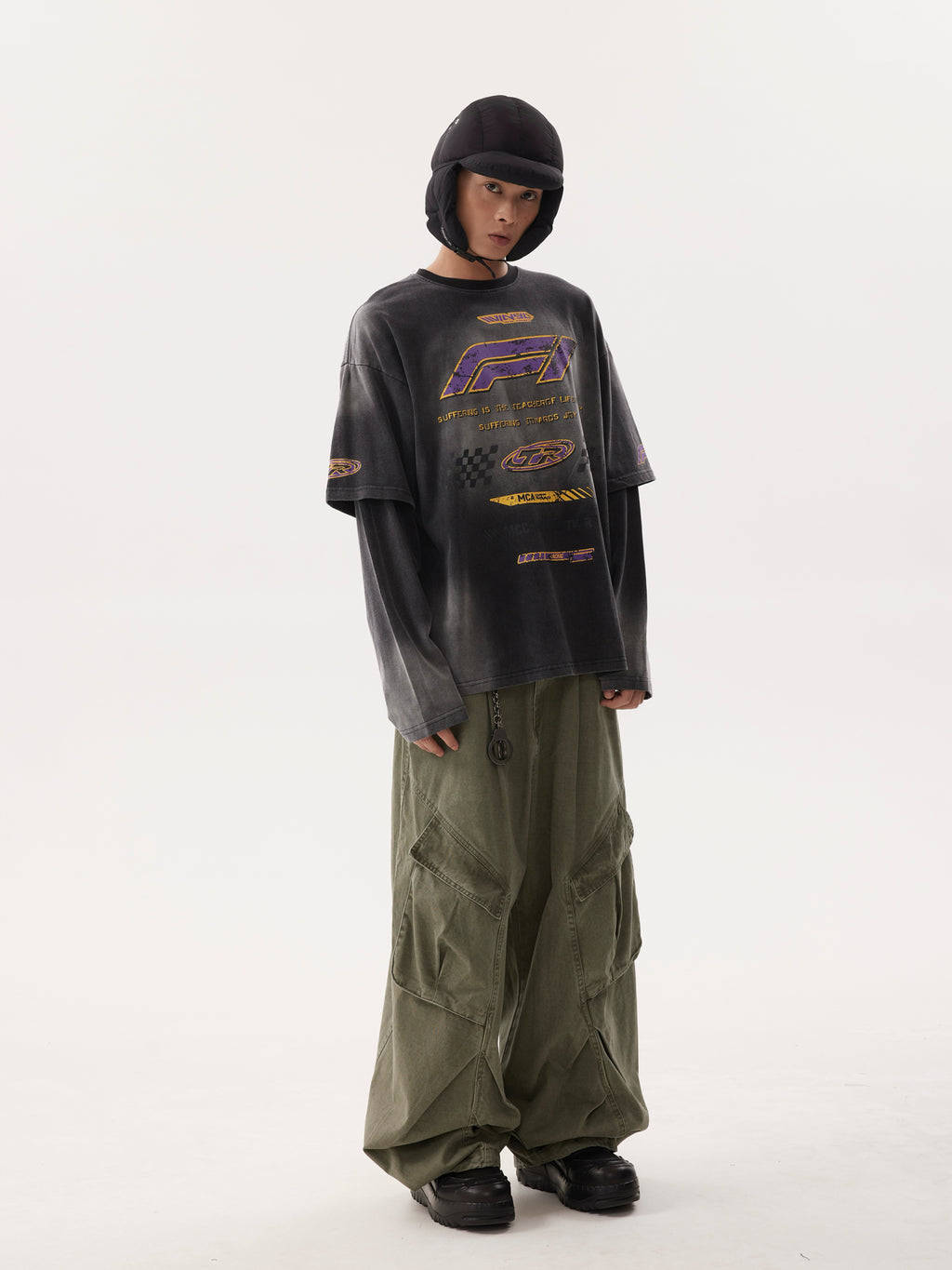 BTSG American Retro Wash Long Sleeve Top Tide Tee