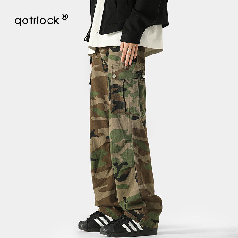 QOTRIOCK Heavy Camouflage Cargo Pants