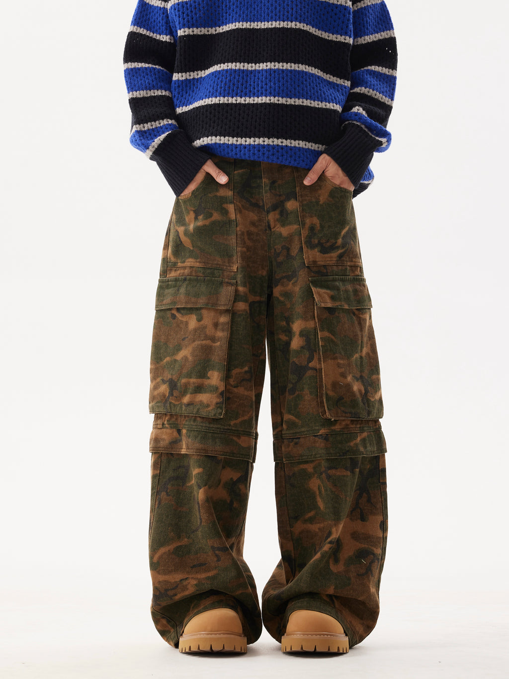 BTSG Camo Baggy Cargo Pants