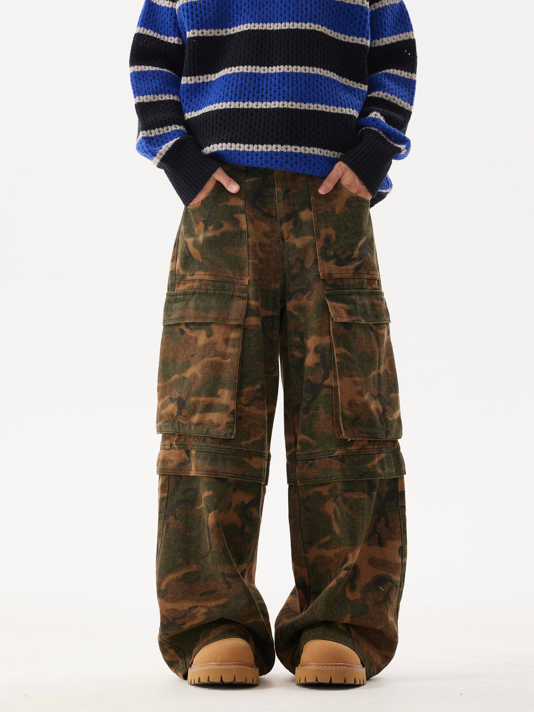 BTSG Camo Baggy Cargo Pants