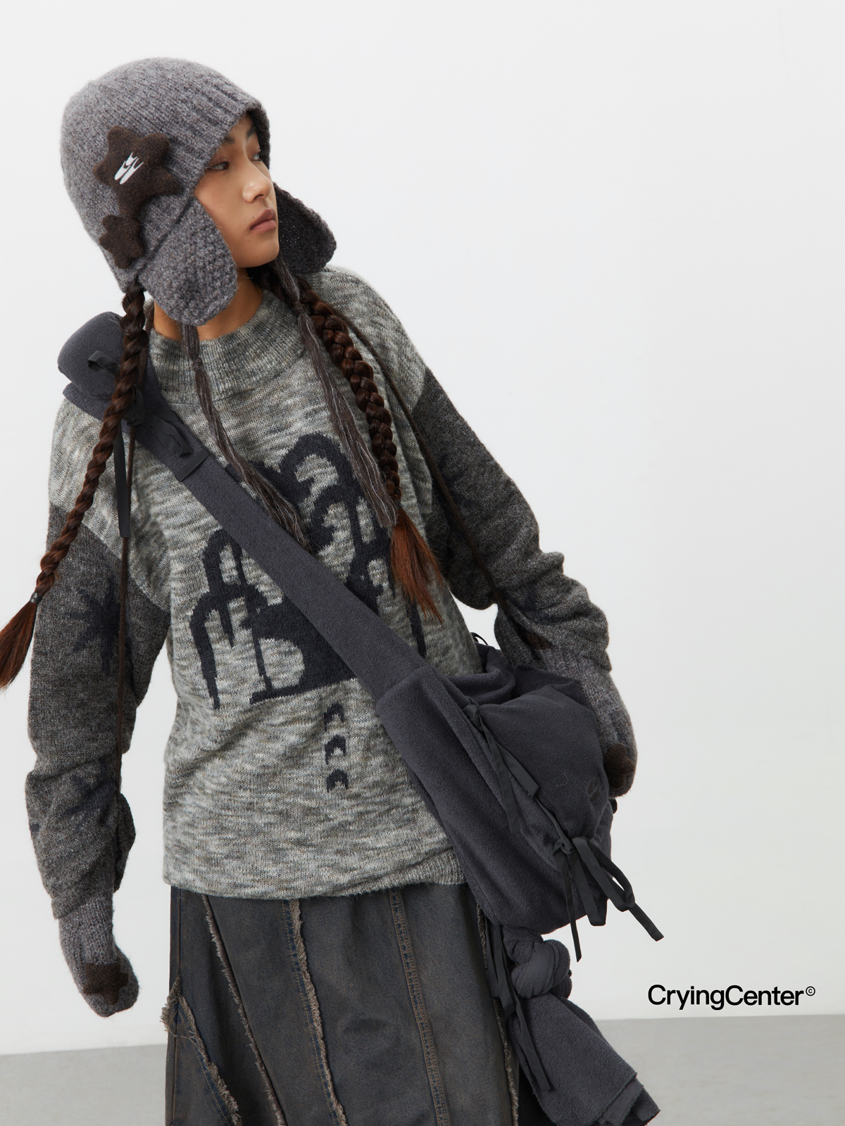 CryingCenter Fleshy Large-Capacity Lazy Fun Pillow Crossbody Bag