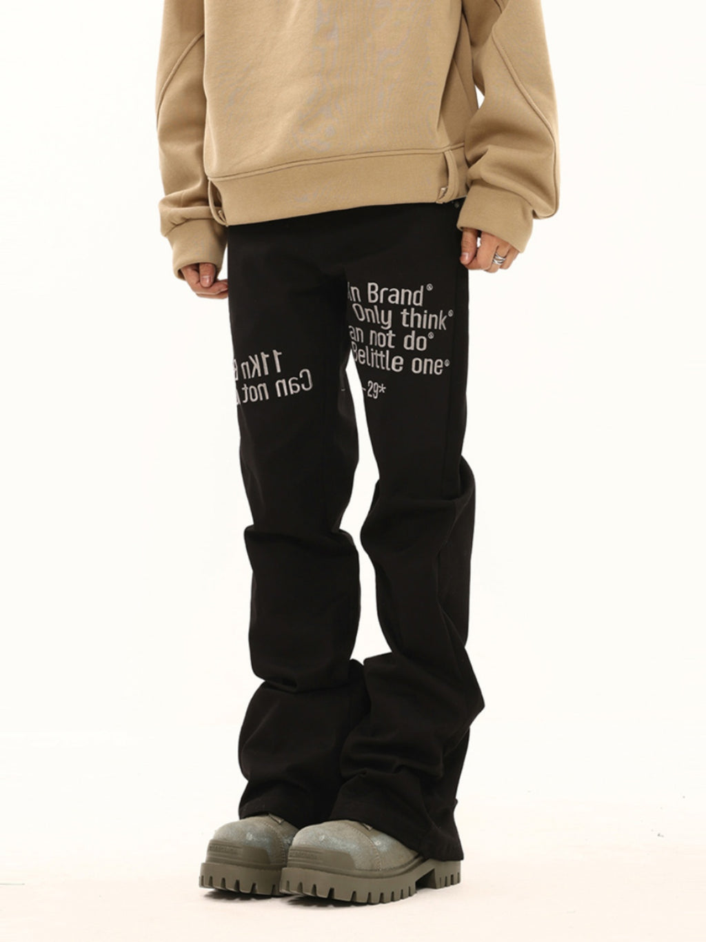 BTSG American Retro Slogan Embroidery Track Pants