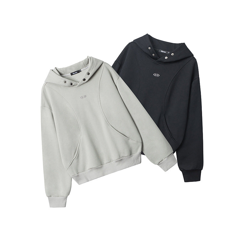 "Clearance"  Nariele American Style Retro Elegant Loose Pullover Hoodie