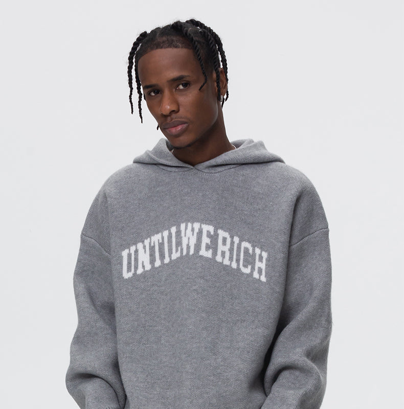 UNTILWERICH KNIT LOOSE HOODIE