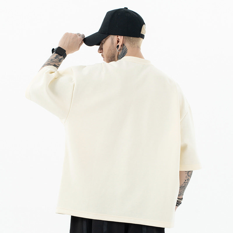 FORGIVNESS  Half Zipper Thickened Short Sleeve Tee