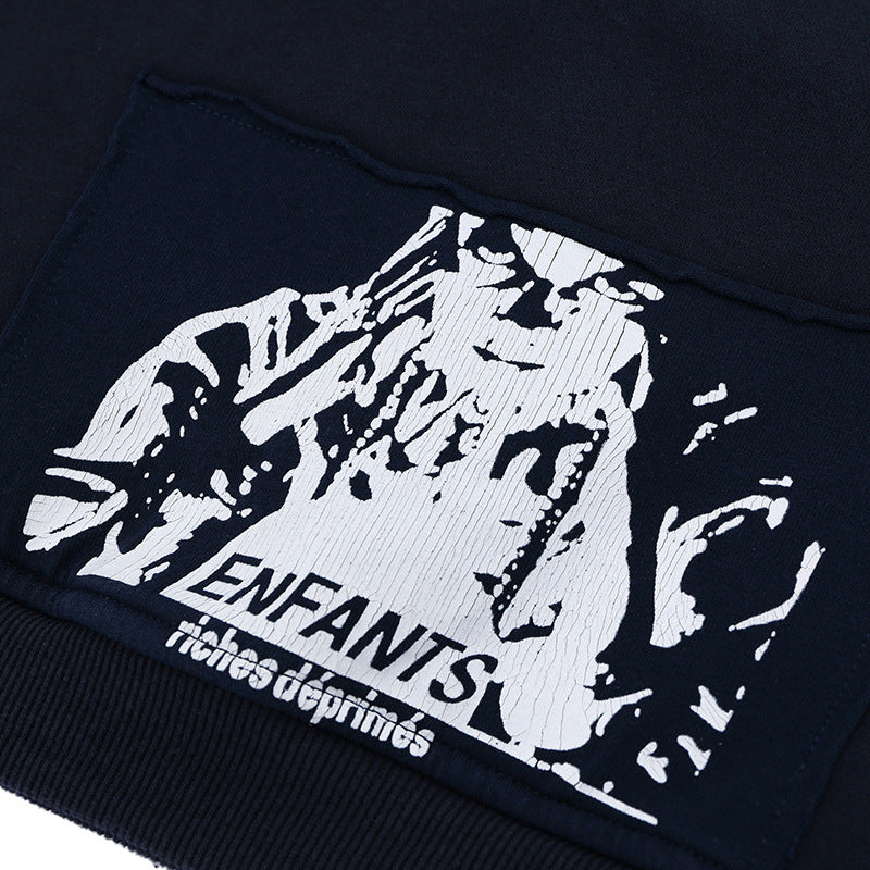 FORGIVNESS Melancholy Rich ERD Cropped Silhouette Zipper Hoodie