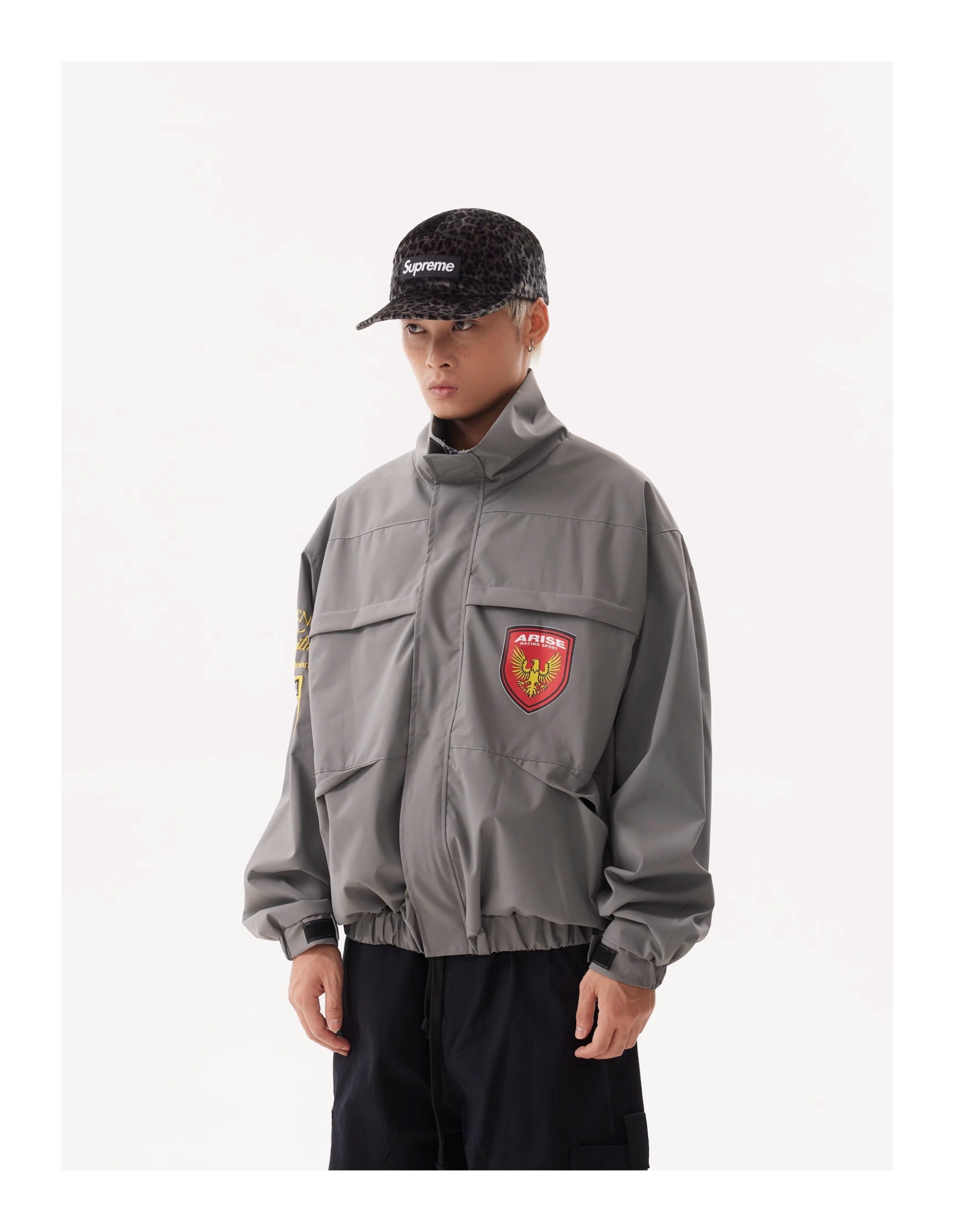 BTSG Badge Tactical Pocket Silhouette High Neck Jacket