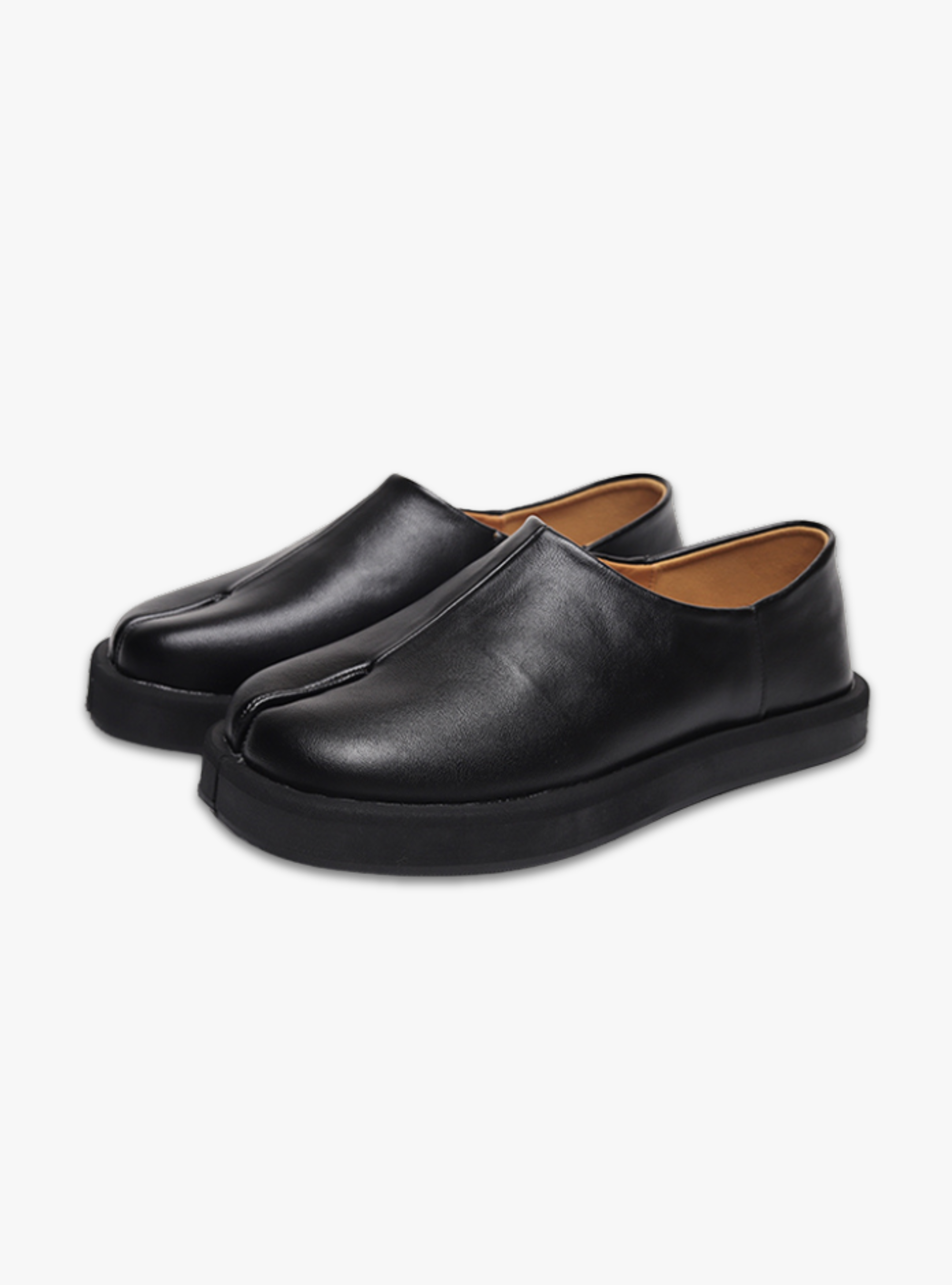 SHENLV STUDIO TABI Japanese one-pedal leather shoes