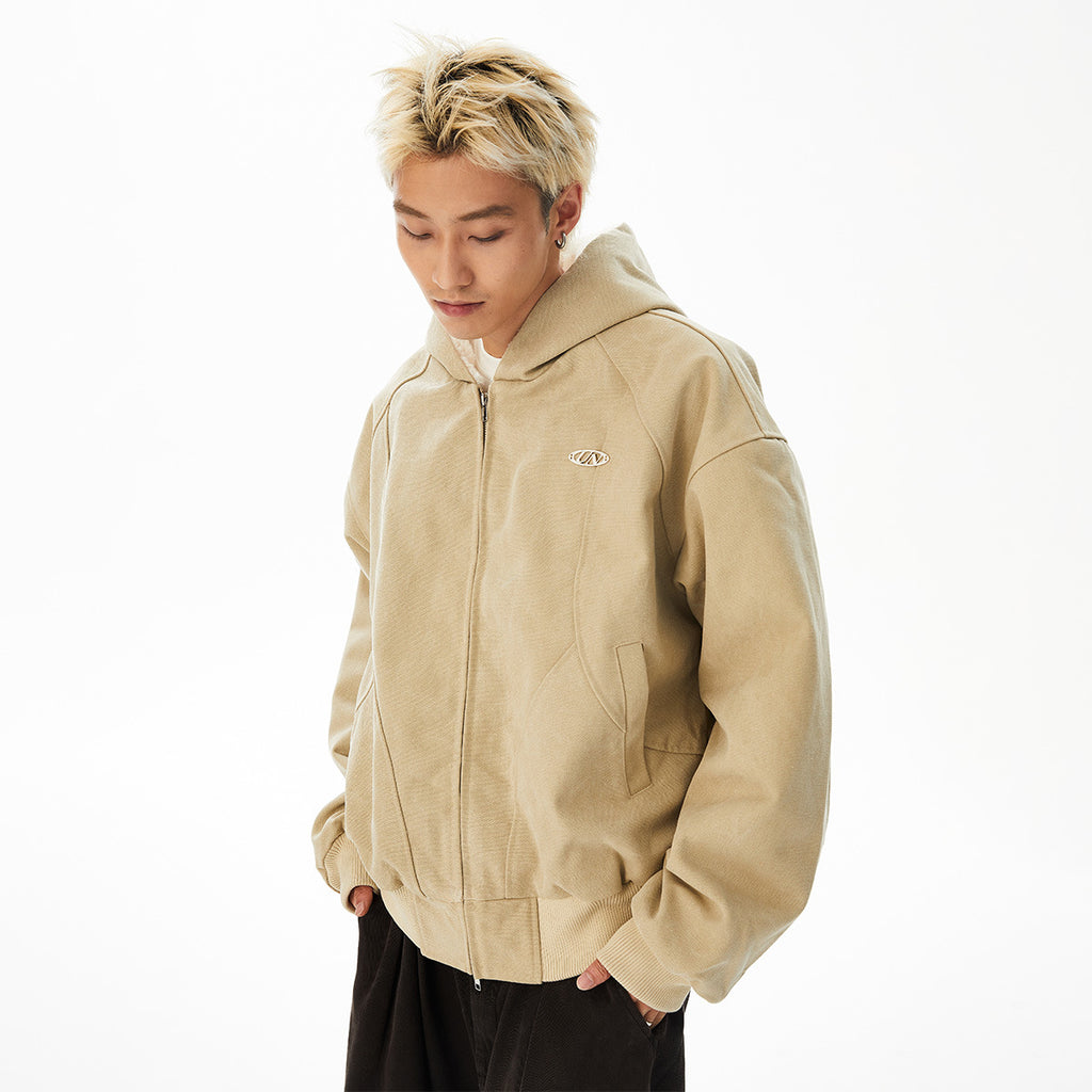 The mountain thickened cleanfit loose heavy cargo cotton jacket
