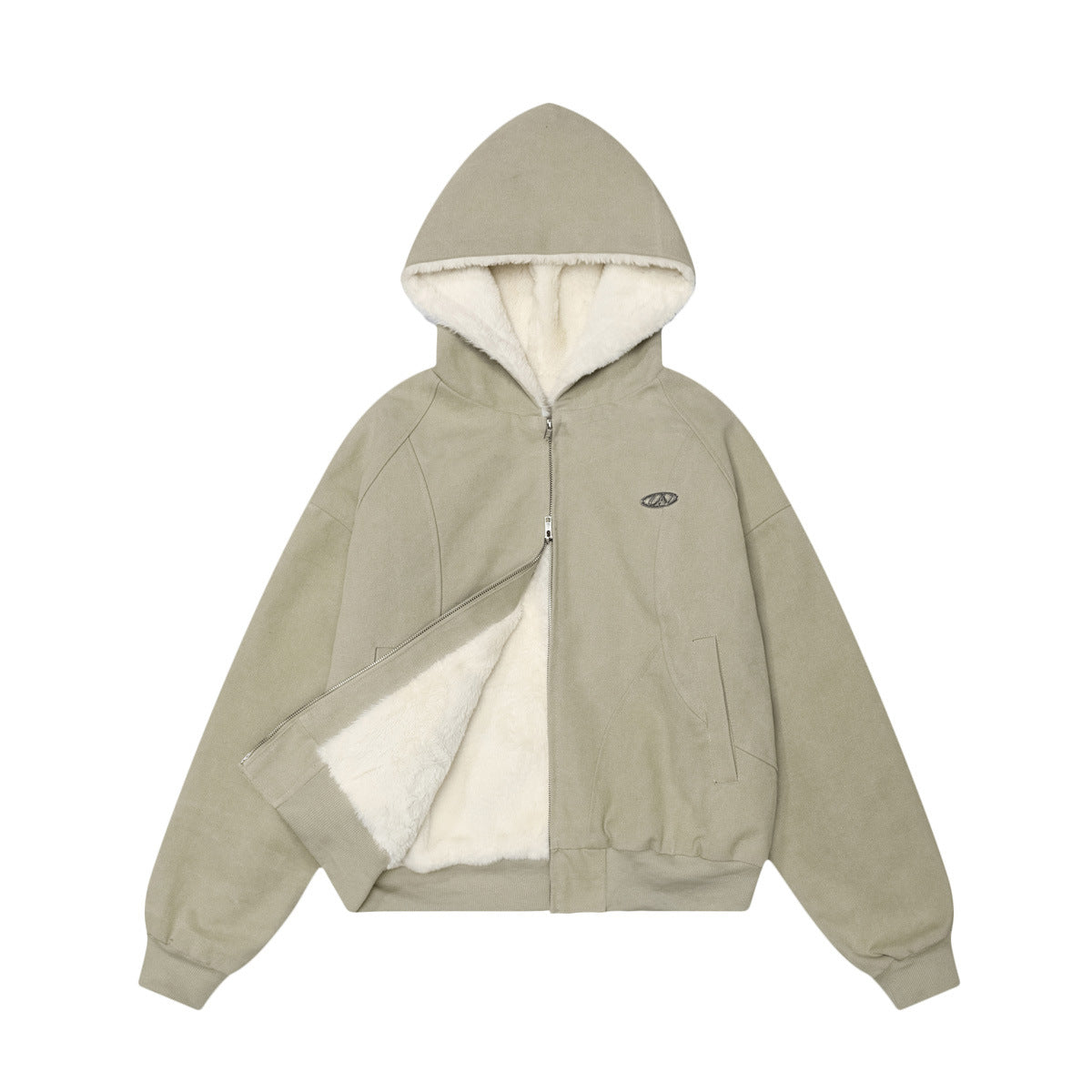 The mountain thickened cleanfit loose heavy cargo cotton jacket