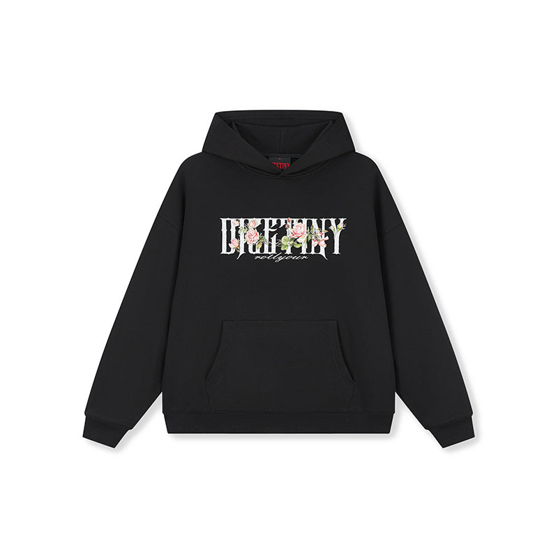 DICETINY Rose floral print hoodie